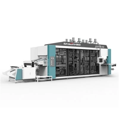 three station thermoforming machine
